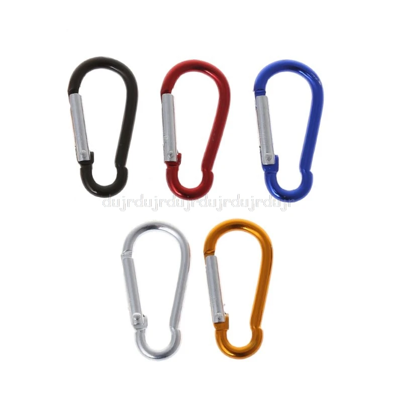 

Hot 10pcs Aluminum Alloy D Carabiner Spring Snap Clip Hooks Keychain Quickdraws N21 dropship