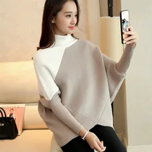 2016 Korean Autumn Choker Student New Pattern Bat sleeve Pullover Thickening Sweater Woman Easy Rendering sweater 2016 Korean Autumn Choker Student New Pattern Bat sleeve Pullover Thickening Sweater Woman Easy Rendering sweater