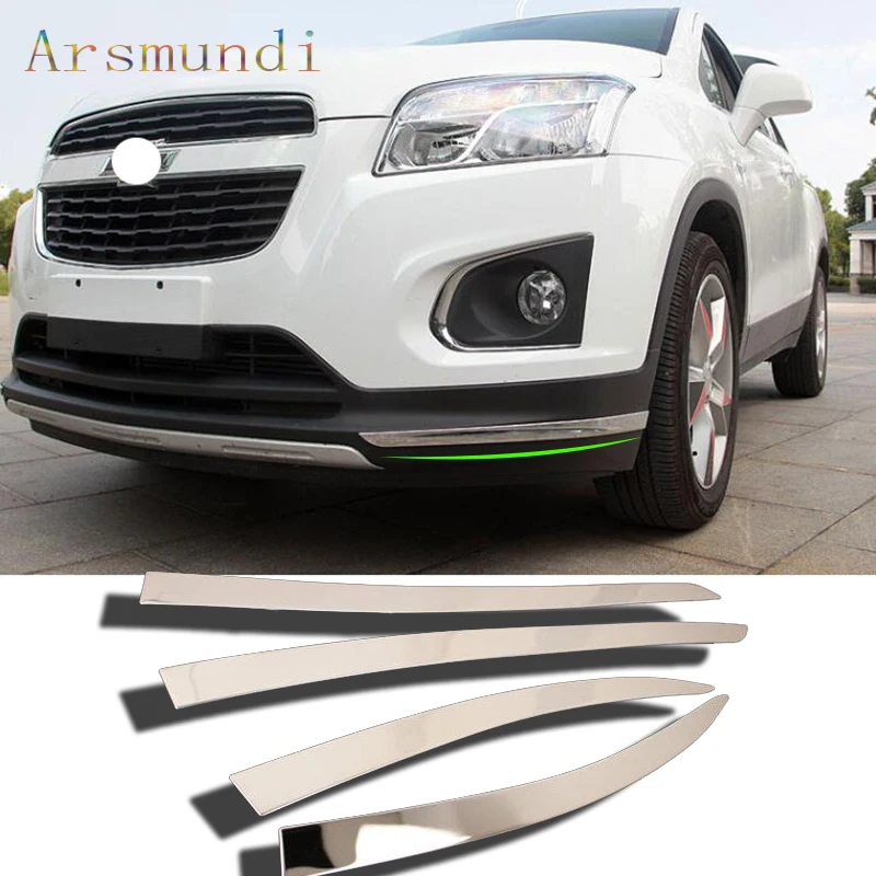 

For Chevrolet TRAX 2014-2016 ABS Chrome Front Rear Corner Bumpers Cover trim strips 4pcs car styling