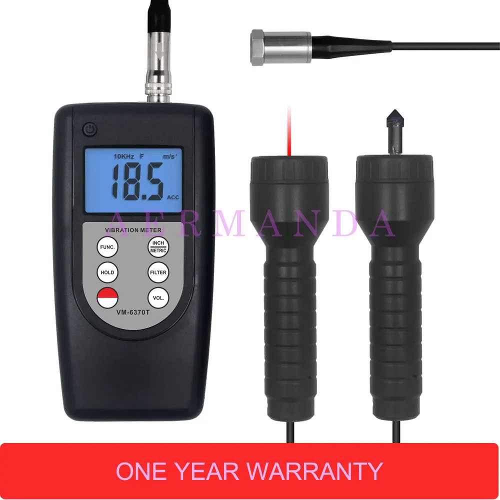 

Vibration Meter Tachometer 2 in 1 VM-6370T Vibrometer 60-99,990 RPM (r/min) contact and photo
