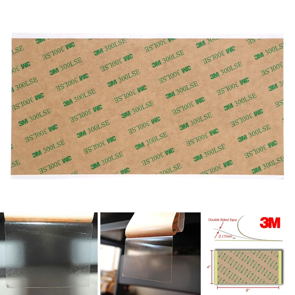 

1pcs Utility 300LSE Double Sided Adhesive Tape Sheet Sticky Heavy Duty Glue 4*8"