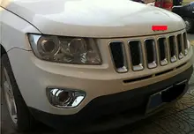 ABS Chrome передние противотуманные свет лампы Крышка отделка 2 шт. для Jeep Compass 2011-2013