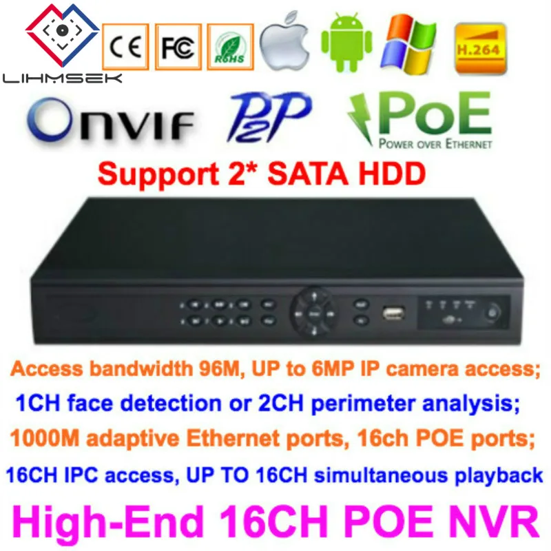 Perfect Lihmsek High-End 16 Channels Network Video Recorder 16 CH CCTV NVR 1ch face detection or 2chs perimeter analysis 2pcs HDD Port 0 Perfect Lihmsek High-End 16 Channels Network Video Recorder 16 CH CCTV NVR 1ch face detection or 2chs perimeter analysis 2pcs HDD Port 0