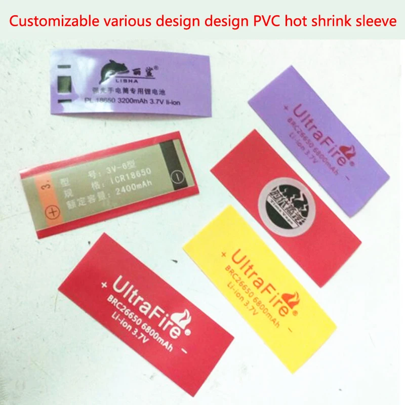 

Custom-made 18650 Battery Pvc Thermally Tube Shrink Film Is Required To Customize 26650 14500