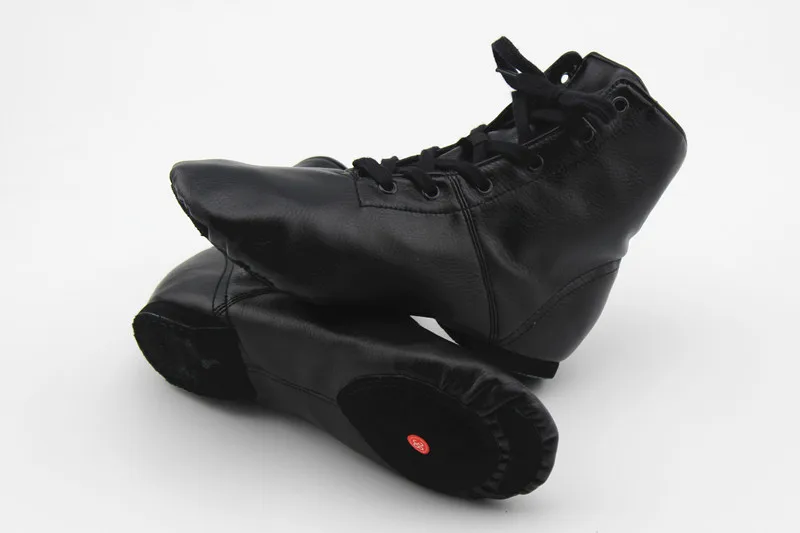 Новые спортивные танцевальные кроссовки высокого качества для женщин, мужчин, детей, детей из искусственной кожи, черные высокие джазовые кроссовки, Джазовые ботинки