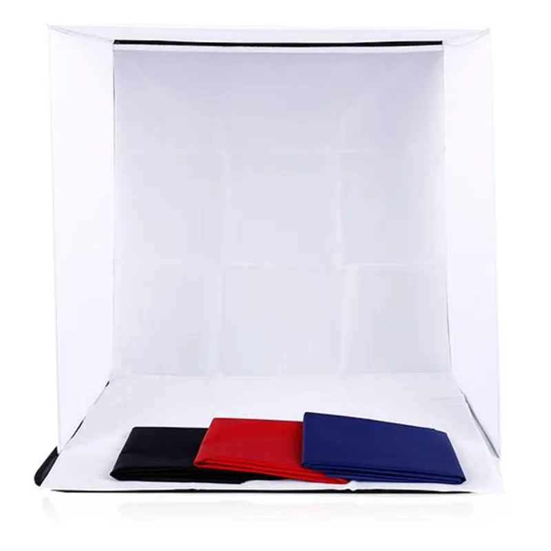 60x60x60CM Portable Folding Softbox Photography Studio Soft Box Light Tent With 4 Photo Backdrops For iPhone Samsang HTC DSLR