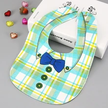 Двухсторонний 4 слоя детские нагрудники Водонепроницаемый рубашка с бантом Детские Водонепроницаемый отрыжка ткани для маленьких мальчиков девочек слюнявчик нагрудник бандана нагрудники