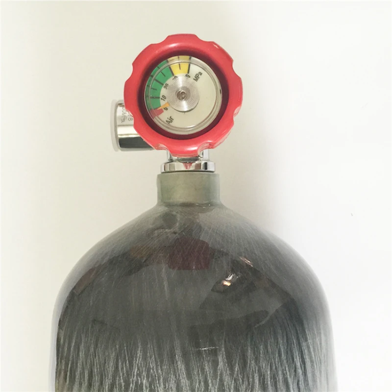 

AC1090 9L CE certified High Pressure Carbon Cylinder 300Bar Cylinder Empty Gas Cylinder with Safety Gauge Valve For Shooting
