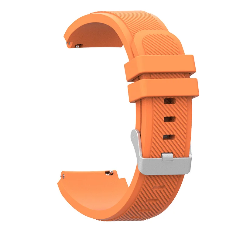 Ремешок для часов huawei GT Honor Magic Ticwatch Pro samsung gear S3 22 мм ремешок SIKAI моющийся Цветной силиконовый браслет - Цвет: orange only strap