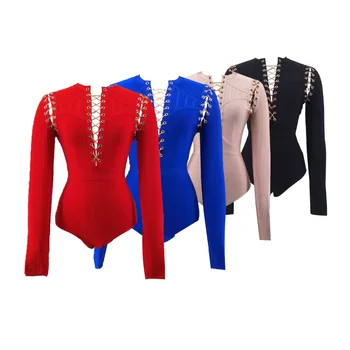 

Hot Sale 2019 Bodysuits Sexy Elegant Sequined Zipper Full Women Hollow out Backless Bodycon Night Club Jumpsuit Wholesale