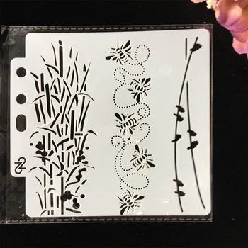 

1Pcs Bee Bird Leaf DIY Layering Stencils Wall Painting Scrapbook Coloring Embossing Album Decorative Paper Card Template