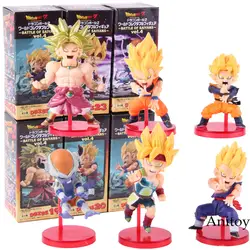 6 шт./компл. Dragon Ball Z фигурку WCF сын Goku Saiyan Goku сын Гохан Frieza лопуха Broli битва Vol.4 Коллекционная модель игрушки