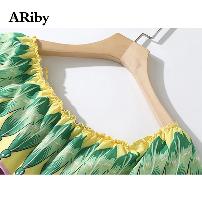 Women Dress Long Dresses 2019 Summer New Fashion Bohemian Ruffles A Word Collar Printed Short Sleeves Straight Dress Plus Size