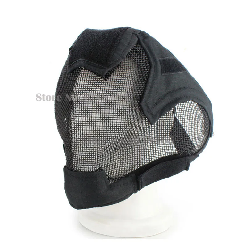 

Military Tactical Durable Full Face Metal Steel Mesh Protector Helmet Mask For Airsoft Paintball Wargame Outdoor Sports
