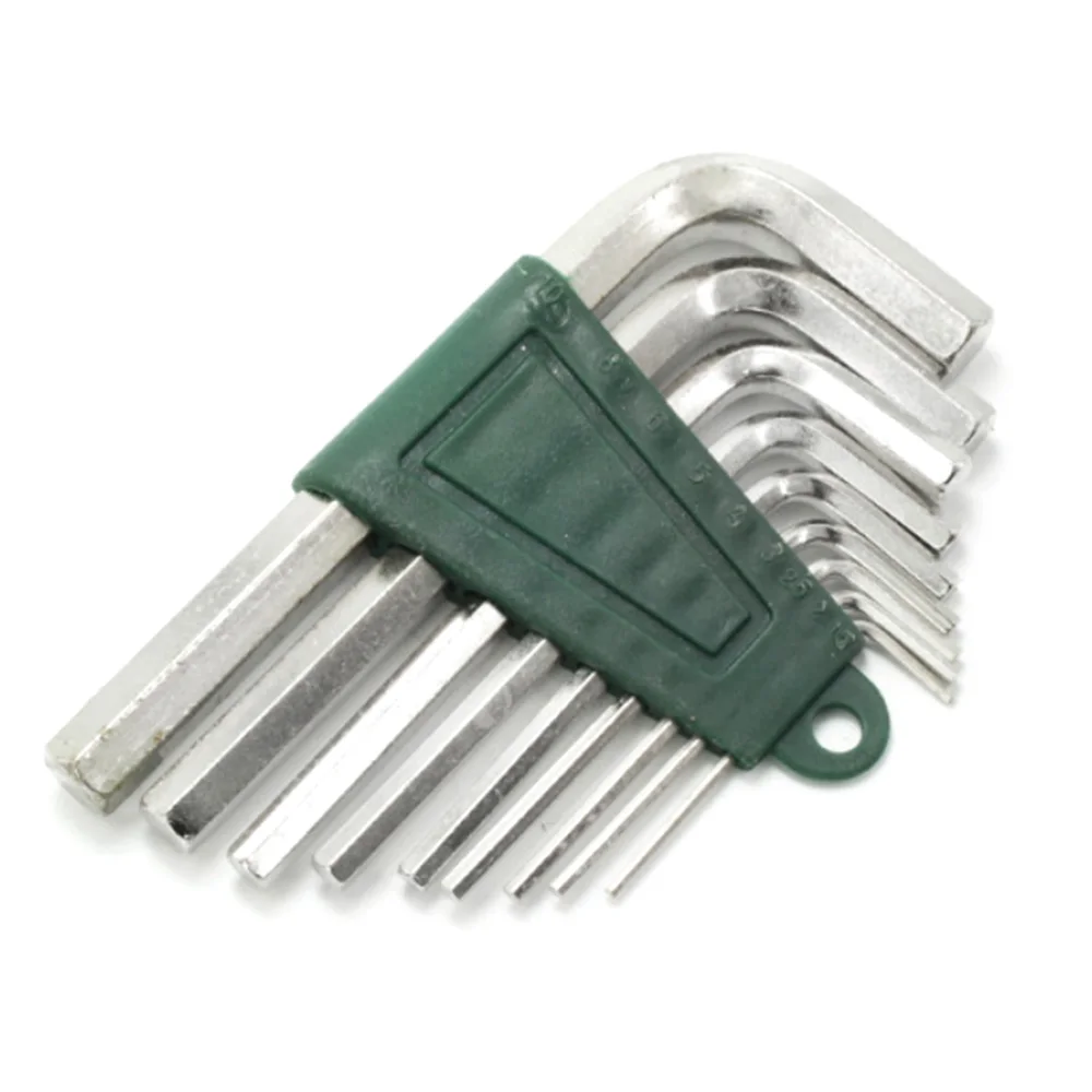 

9pcs Inches Hex Allen Key Set L-Shape 1/16''-3/8'' Allen Wrench Universal Key Hexagon For Repair Bicycle Hand Tools