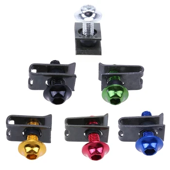

10Pcs 5mm/0.2" Fairing Bolts Spire Speed Fastener Clip Screw Aluminum Alloy Colorful Spring Nuts Motorcycle Moto Accessories