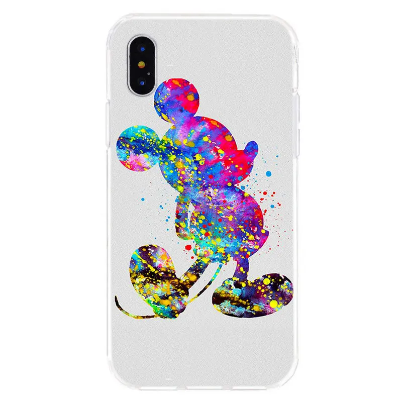 Чехол для Телефона iPhone X XS XR из мягкого силикона ТПУ с рисунком Микки и Минни iphone 6 S