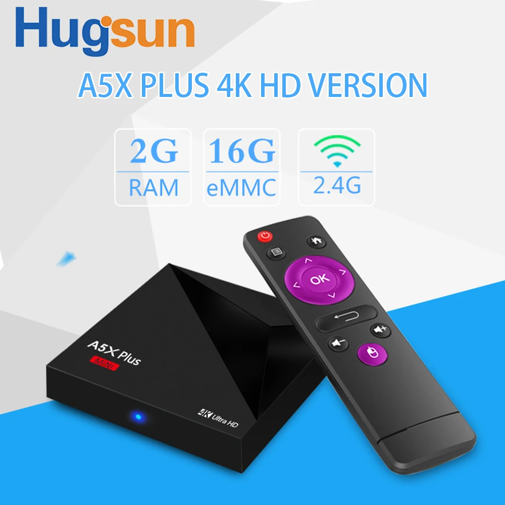 A5X четырехъядерный 2 ГБ+ 16 ГБ Android 9,0 пирог ТВ коробка HDMI медиа плеер 4 K HD wifi домашний Смарт ТВ