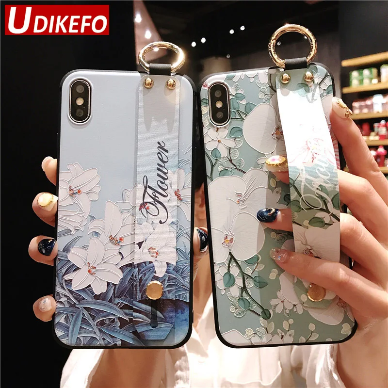 

UDKEFO Wrist Strap Case For Xiaomi Mi 9 8 5X 6X Redmi 4X Redmi Note 7 6 5 Finger Ring Holder Soft TPU Cover Luxury Stand Coque