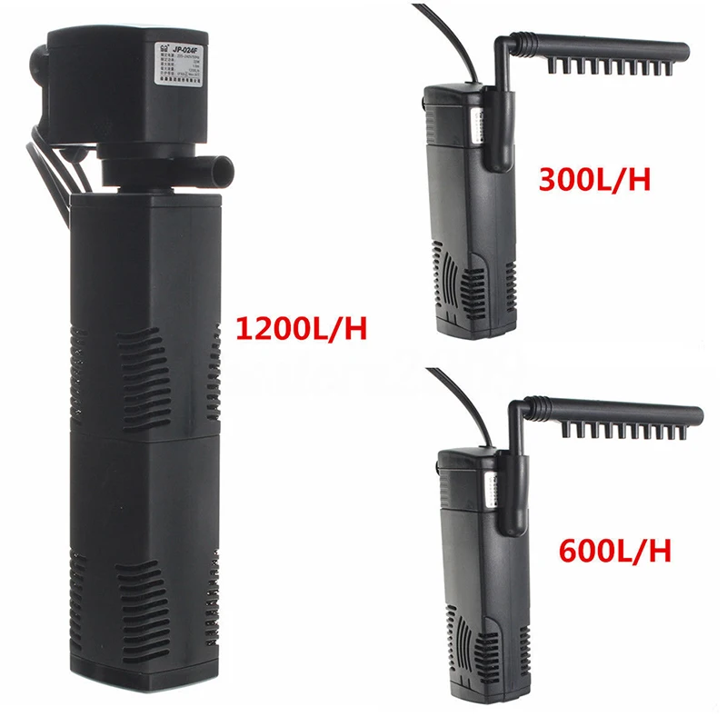 

1PC Aquarium Filter Submersible Internal Filter For Fish Tank Aquatic Spray Flow Biological Plus Power Filter Pump 3W/8W/22W