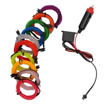 1 м, 2 м, 3 м, 5 м, автомобильный декор, 12 В, светильник er, светодиодный светильник, лента с резьбой, наклейки, ярлыки, аксессуар, гибкий неоновый светильник, EL Wire Rope Tube