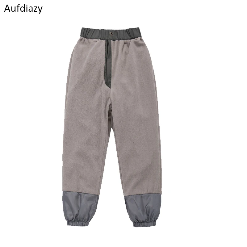 Aufdiazy Fleece Softshell niños niñas impermeable senderismo esquí Invierno Caliente polainas niños Trekking pantalones OT004