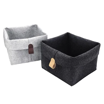 

Home Office Storage Key Accessory Basket Small Plant Pot Holder Cute Felt Bag Table Multifunction Container Decor 26.5*23cm