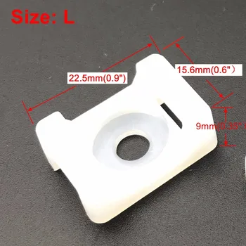 Cable de red de nailon de plástico autoblocante, soporte de Base de sujeción con cremallera 2