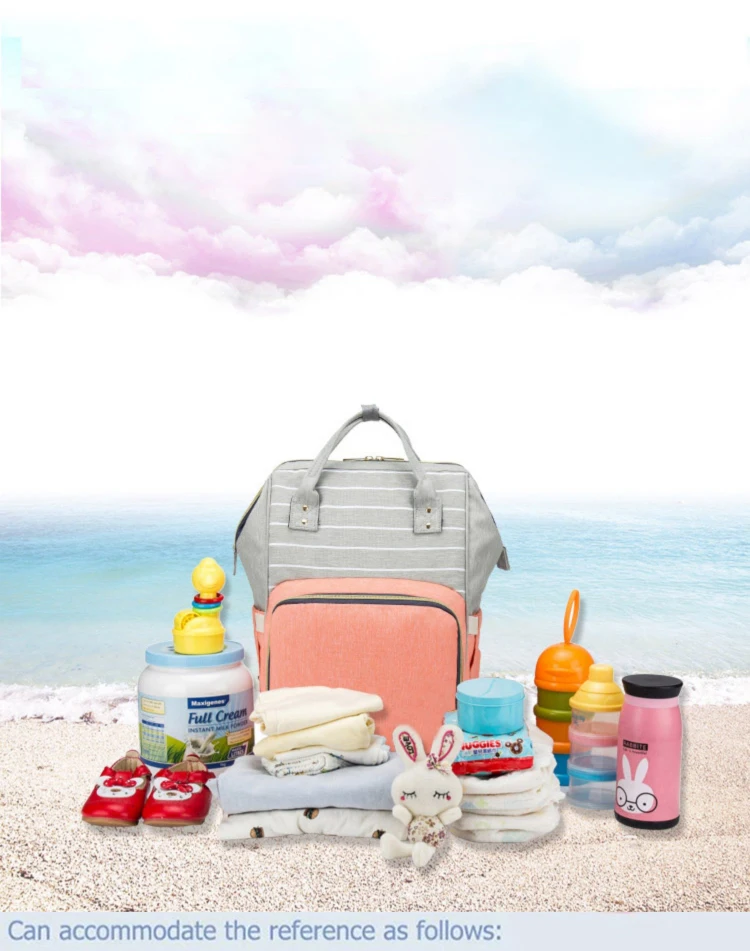 QinDu сумка для подгузников, рюкзак для ухода за ребенком, большая вместительность, многофункциональный рюкзак для беременных, водонепроницаемая сумка для беременных мам