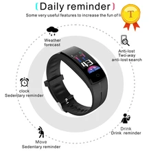 IP67 Водонепроницаемый напоминающий браслет прогноз погоды Смарт Браслет умные часы с определением группы крови, измеряет Давление gps трек Монитор Сердечного Ритма