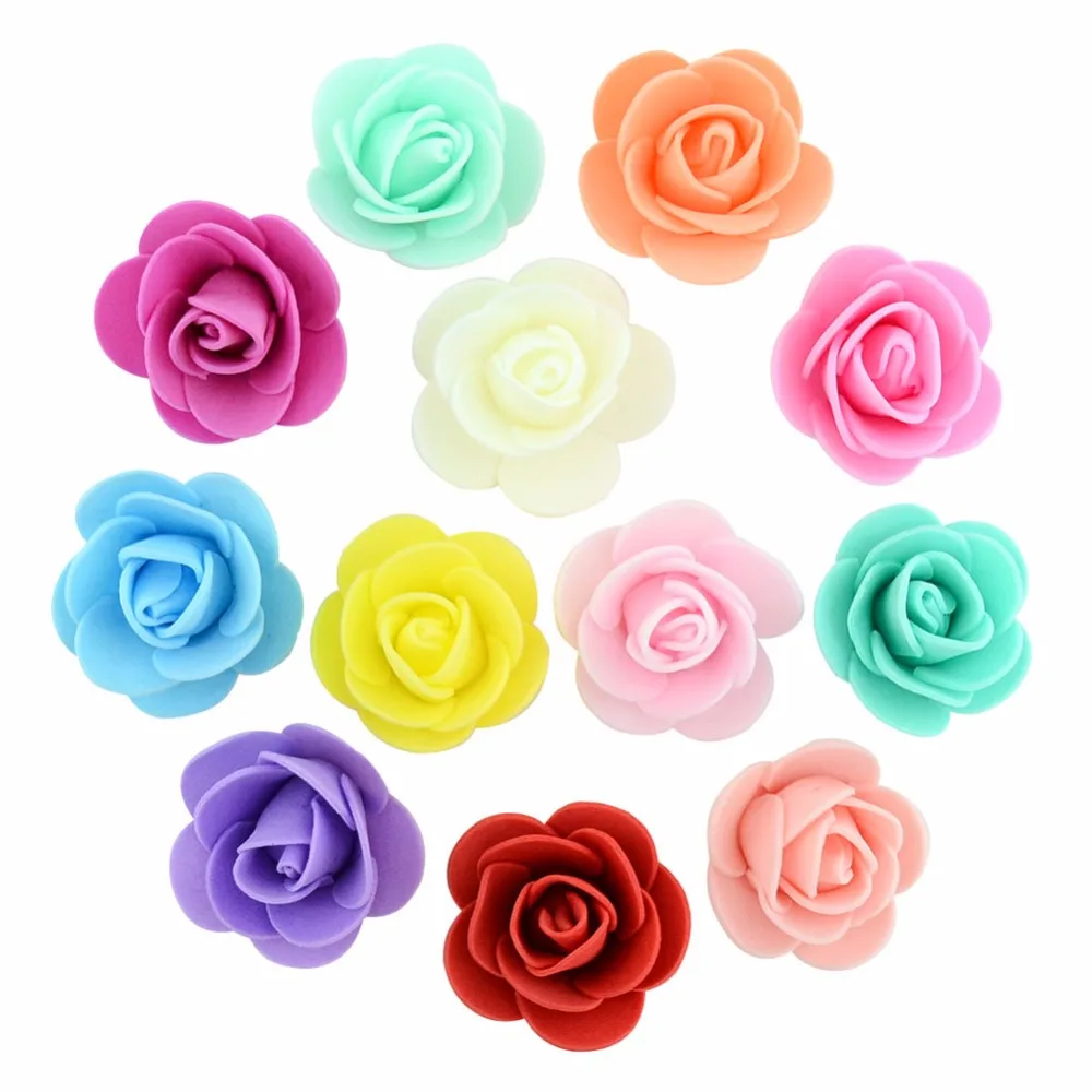 50 шт./лот бутик для девочек в цветочек с бантом моделирование пузырь цветок розы аксессуары для волос