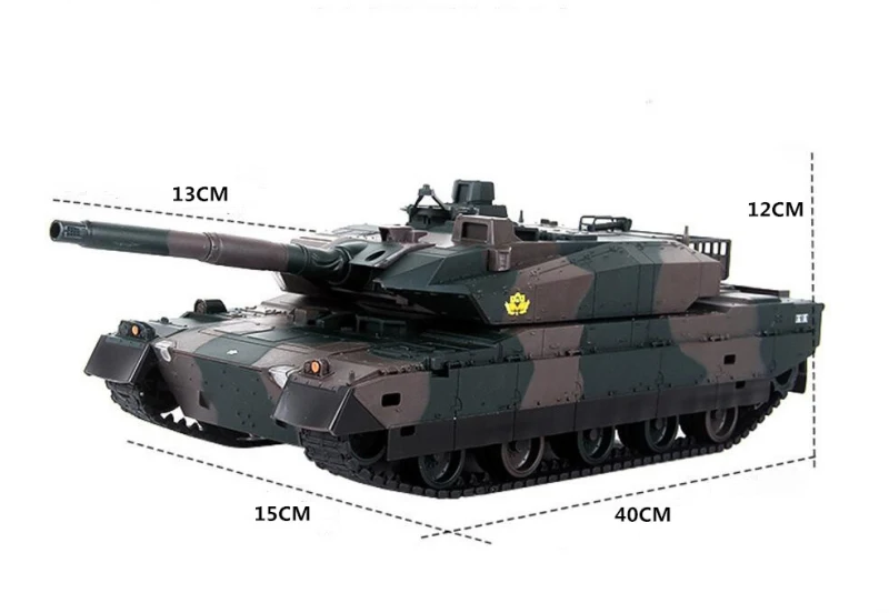 Новейшая перезаряжаемая электрическая радиоуправляемая модель танка детская игрушка XQTK24-2 40 минут 45 градусов наклон внедорожника дистанционного cont армейский Военный Танк Игрушка - Цвет: Армейский зеленый