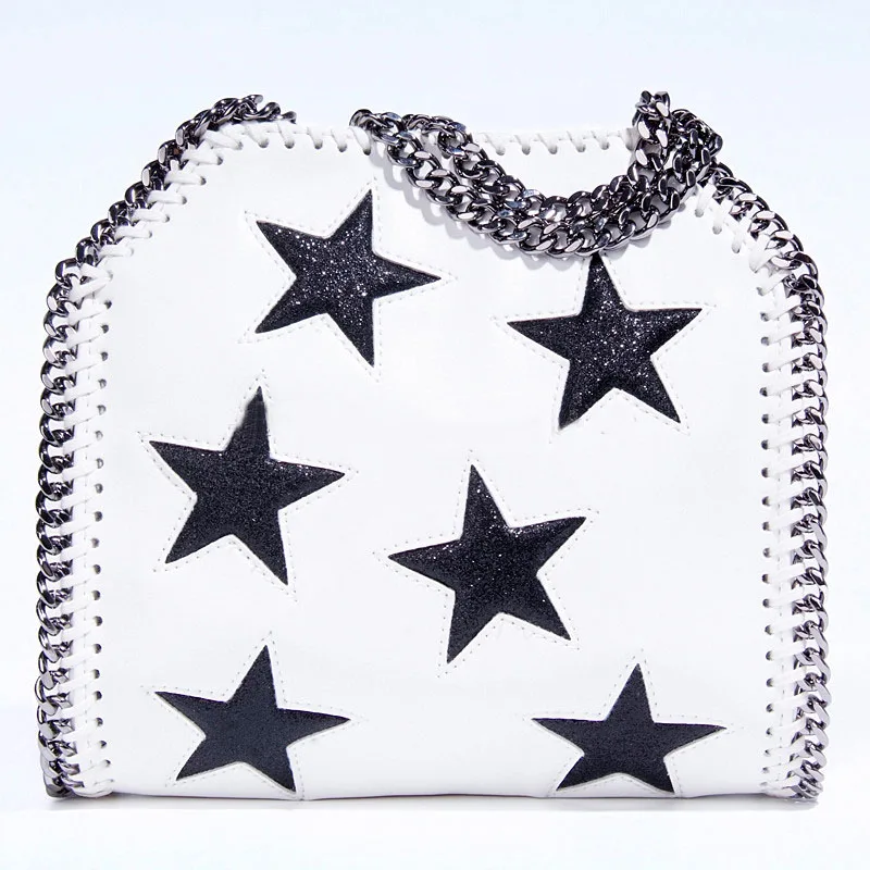 

YIQIN BERYL Women Bag PVC Handbags Luxury Lady Bags With Star Pattern Link Chain Women Messenger Bag Fashion Bucket Bag