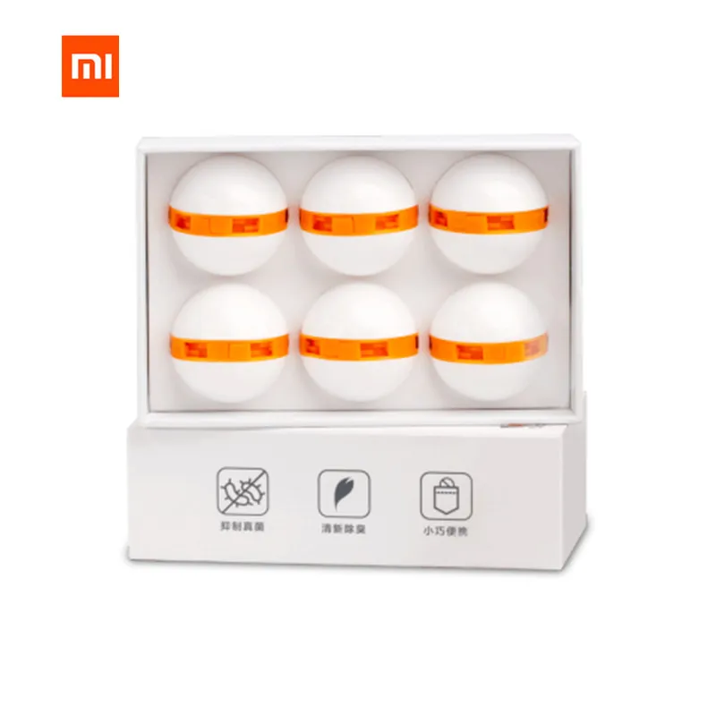 

Original Xiaomi Mijia 6pcs Clean Fresh Deodorant Shoe Balls Cleaner Rotary Switch Inhibit Fungus Deodorant 35