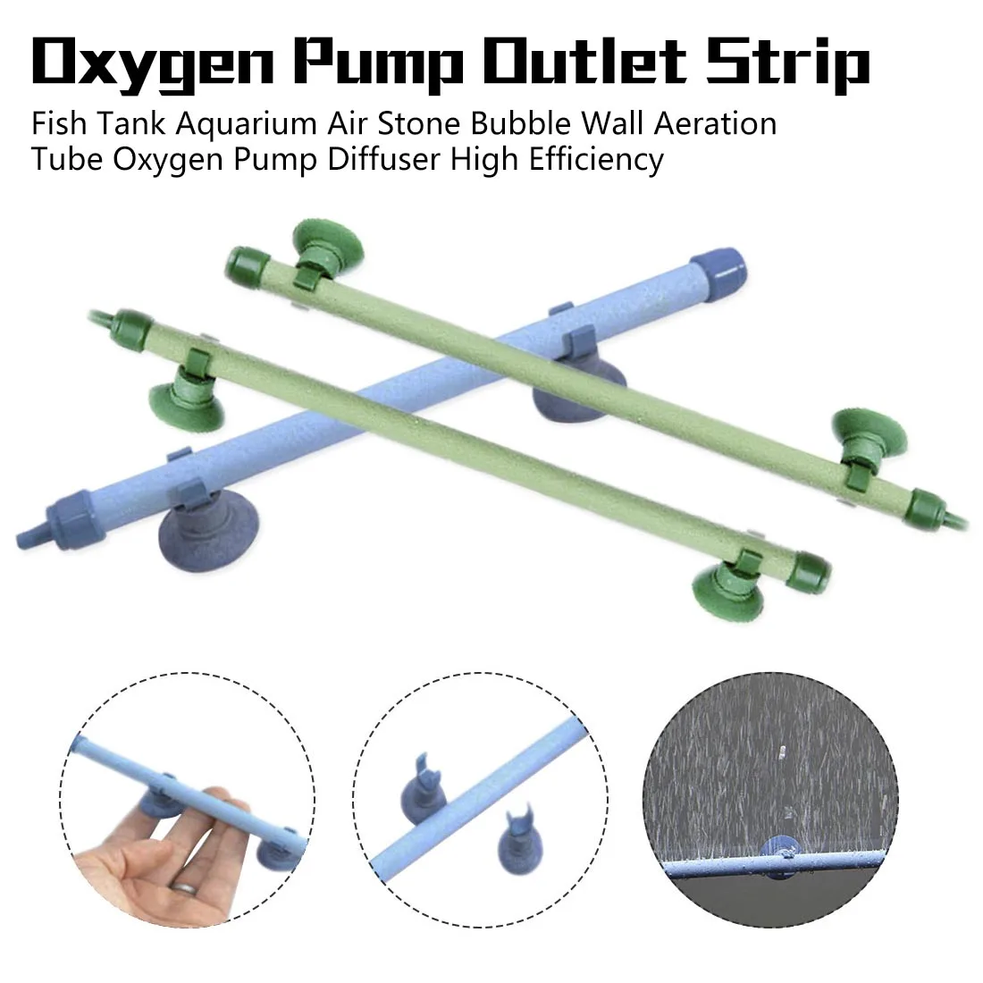 

7 Inch Fish Tank Aquarium Pump Accessory Oxygen Pump Air Stone Wall Bubble Tube Aeration Tube