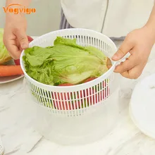 VOGVIGO High Quality Vegetables Basket Drain Basket Plastic Dryer Salad Spinner Fruit And Vegetable Dryers Kitchen Accessories