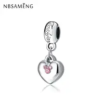 Женские браслеты Pandora, посеребренные, с кристаллами и эмалированной подвеской в виде Микки Мауса(China)