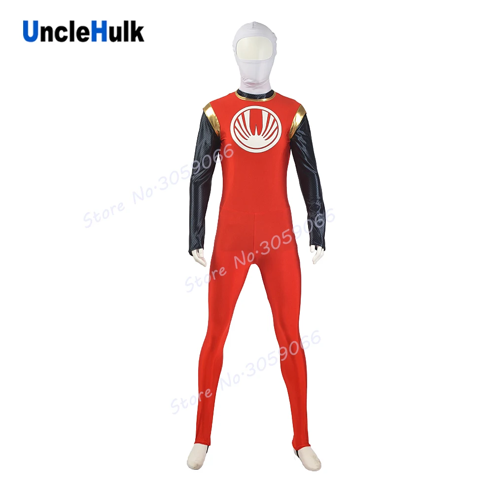Есукэ ShiinaAir ниндзя ураган красный лайкра, зентай, облегающий костюм для хеллоуина Косплэй Костюм | UncleHulk