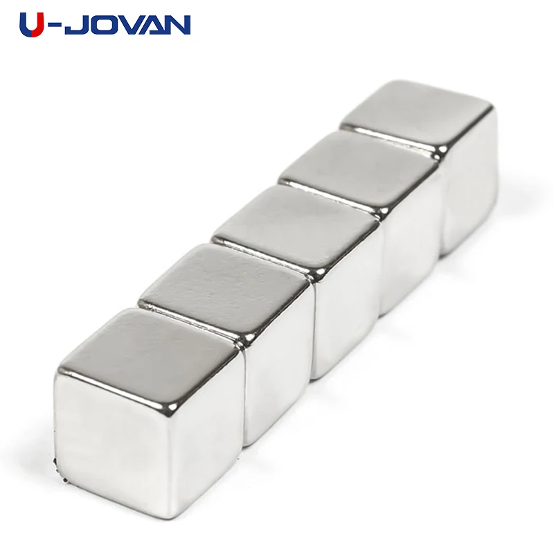 U-JOVAN 5 шт. 10*10*10 мм супер сильный редкоземельный магнит 10x10x10 мм N35 небольшой блок мощные неодимовые магниты