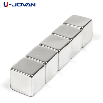 

U-JOVAN 5pcs 10*10*10mm Super Strong Rare Earth Magnet 10x10x10 mm N35 Small Block Powerful Neodymium Magnets