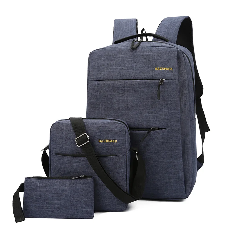 3 шт./лот Новое поступление модные дизайнерские школьные сумки высокого качества Оксфорд школьный рюкзак для подростков прочный рюкзак для книг - Цвет: Синий