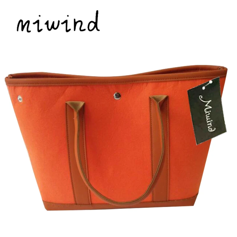 Custom Printed Recycled Women Grey Felt Tote Bag Eco friendly Felt