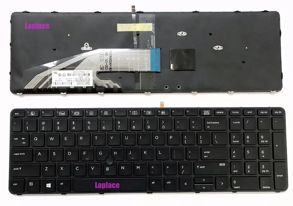 Новые оригинальные США клавиатура для HP ProBook 650 G2 655 с рамкой и подсветкой TrackPoint