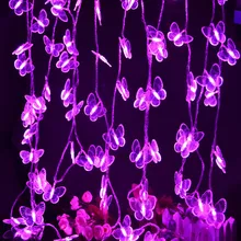 4 м прозрачный Рождественский Красочный Светодиодный светильник-гирлянда с бабочкой, украшение для помещений, праздничное мерцание, витрина, сказочный светильник s H-32