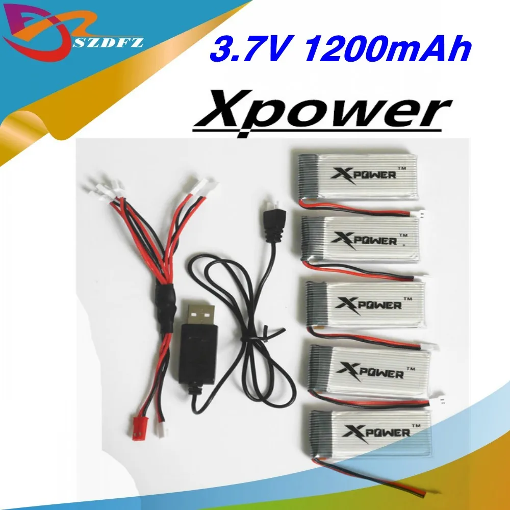 3 7 v 1200 мА/ч 4 или 5 шт. Xpower литий полимерный аккумулятор Lipo Батарея в 1 взаимный