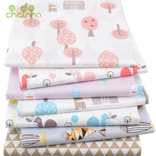 Chainho твиловая, хлопковая ткань, Лоскутная Ткань с героями мультфильмов, DIY швейная стеганая одежда для детей и детей, 7 шт./партия