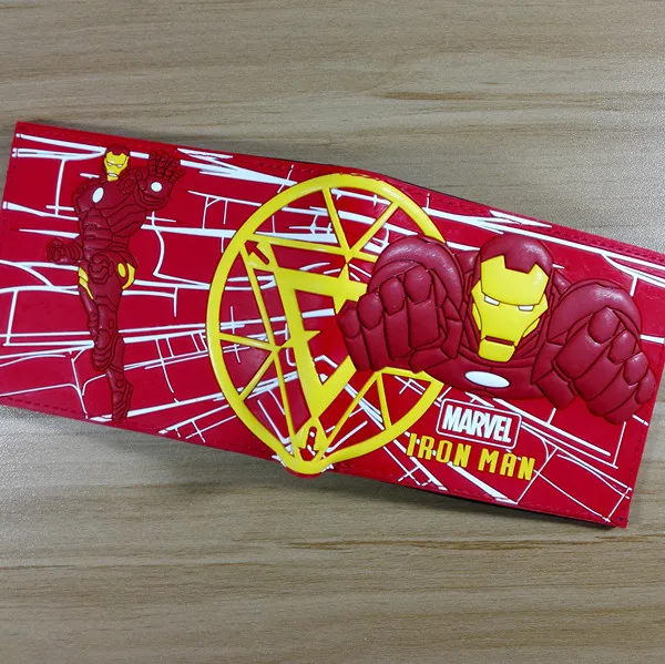 

2018 Marvel Comics Iron Man Wallet With Card Holder IronMan Cosplay Unisex Standard Purse Anime Collection Geen Man Wallets W270