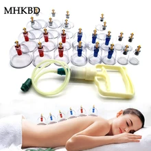 MHKBD 12/24pcs/set Vacuum Cupping Device Suction Cups Medical Sucker Magnetic Treatment Apparatus Banks Body Massage Cans