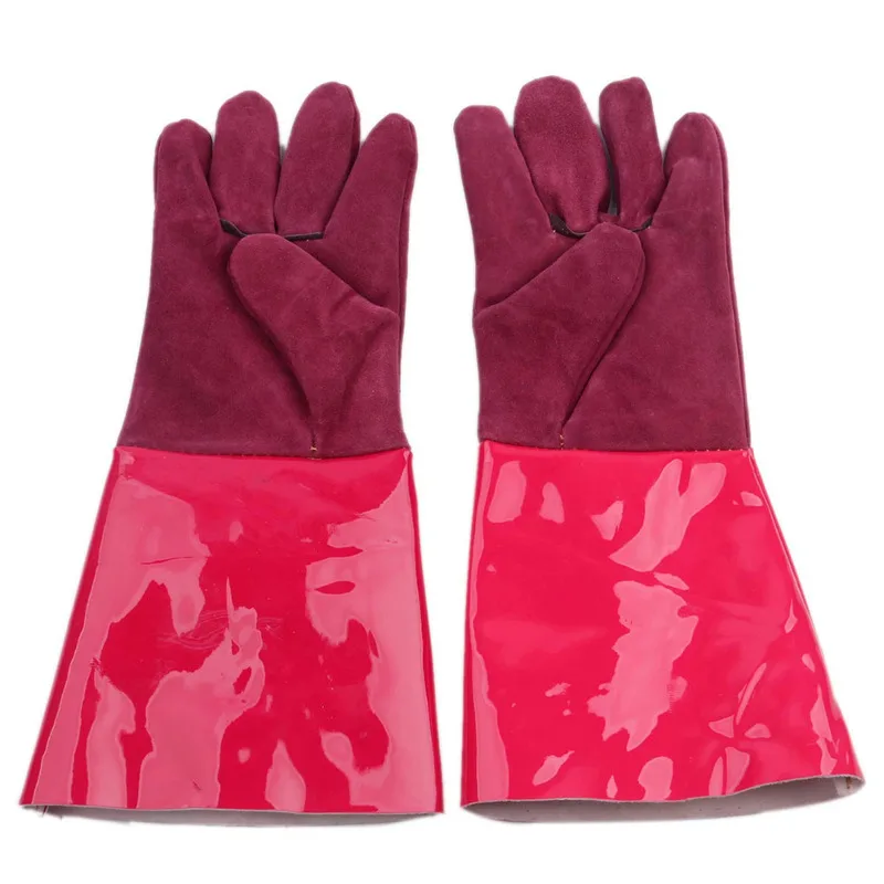 

High Temperature Resistant Splash Resistant Anti-cold Leather Lengthened Thickened Welding Gloves Fireproof Work Safety Gloves