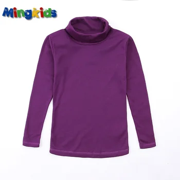 

Mingkids Thermal underwear children thermal turtleneck top German brand micro fleece warm top for boy and girl